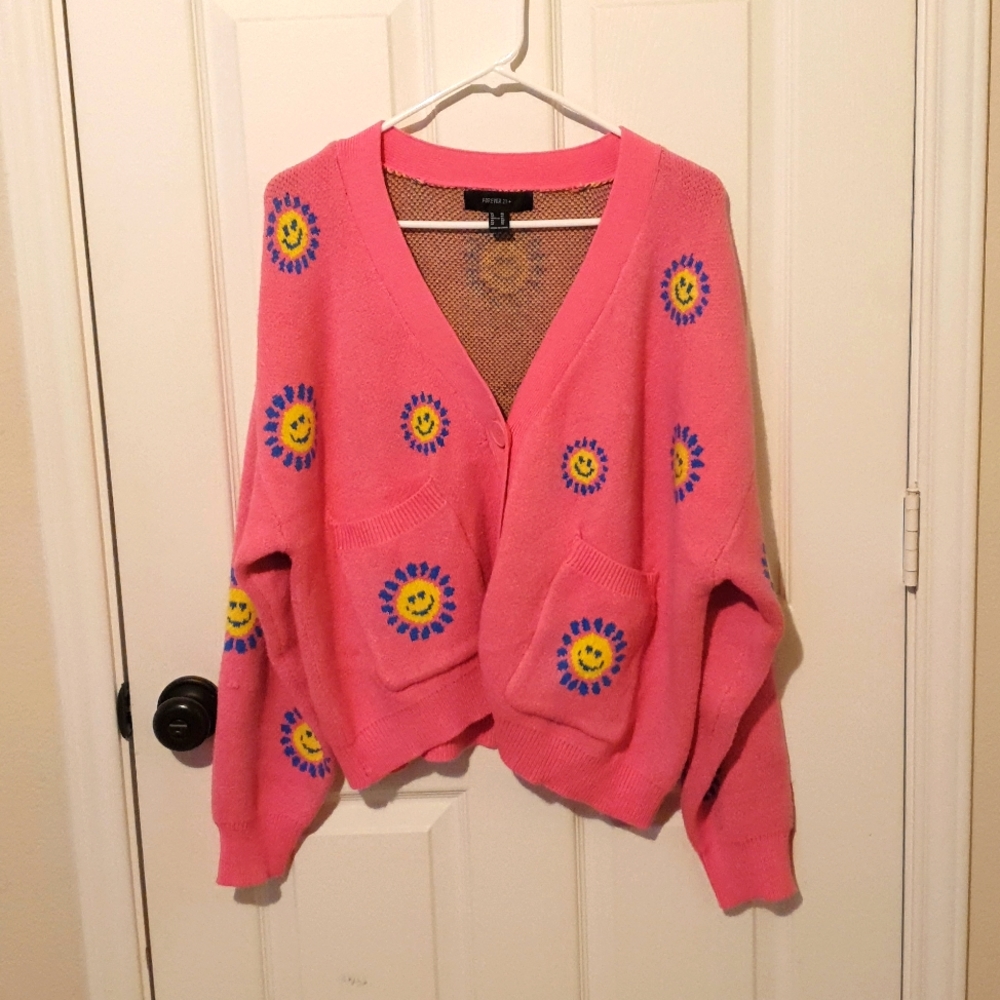 Pink cardigan
